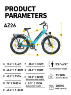 BURCHDA AZ26 Step-thru Electric Bike for Adults Commuting